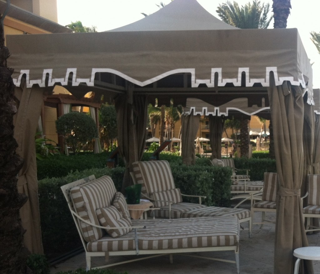 Beachfront Cabana with Chaise Lounges