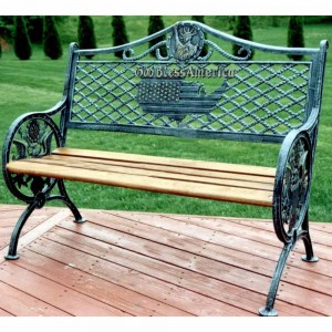 Patriotic Garden Benches