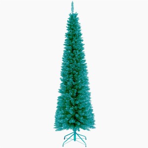 Turquoise Tinsel Tree