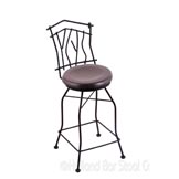 30 Inches Aspen Swivel Bar Stool With Wood Seat