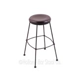 25 inch Black Swivel Counter Stools With Wood Seat