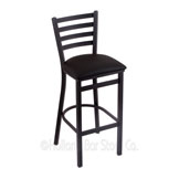 400 Jackie 30 inch Black Bar Stool w/Cushion