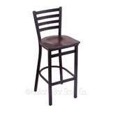 400 25 inch Black Jackie Counter Stool w/Wood Seat