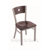 18 inch 630 Voltaire Dining Chair With Wood Seat