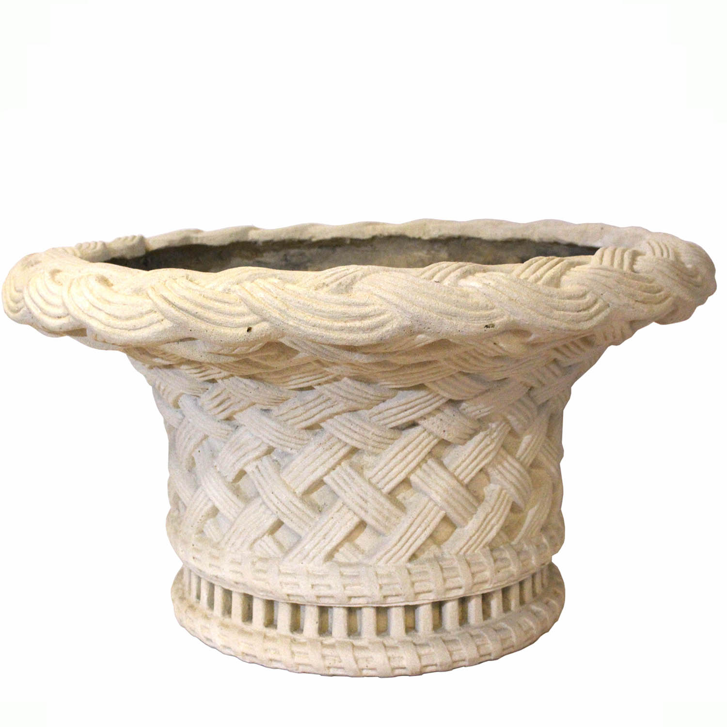 Victoria Round Cast Limestone Planter