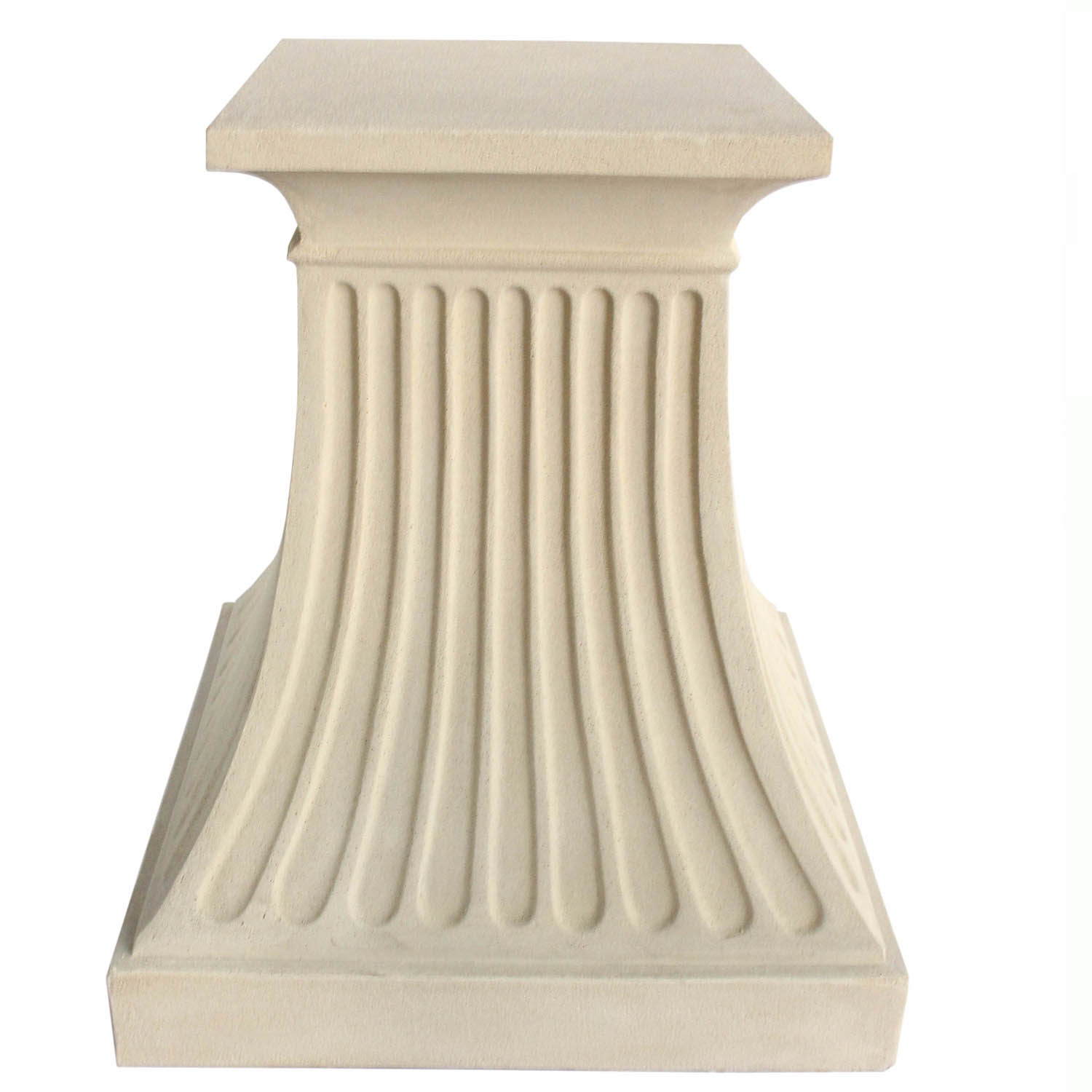 Fluted Cast Limestone Pedestal