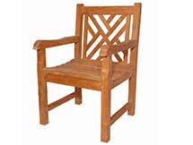 Teak Vilano Dining Arm Chair