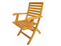 Teak Andrew Folding Arm Chair (Set of 2)