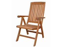 Teak Katana 5-Position Recliner Arm Chair