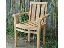 Teak Classic Stackable Arm Chair (Set of 4)