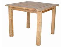 Teak 35 inch Windsor Square Table with Small Slats