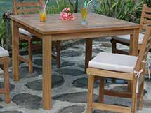 Teak Montage 42 inch Square Dining Table