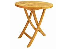 Teak 27 inch Bahama Round Bistro Folding Table