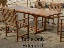 Teak 8 foot Bahama Rectangular Extension Table