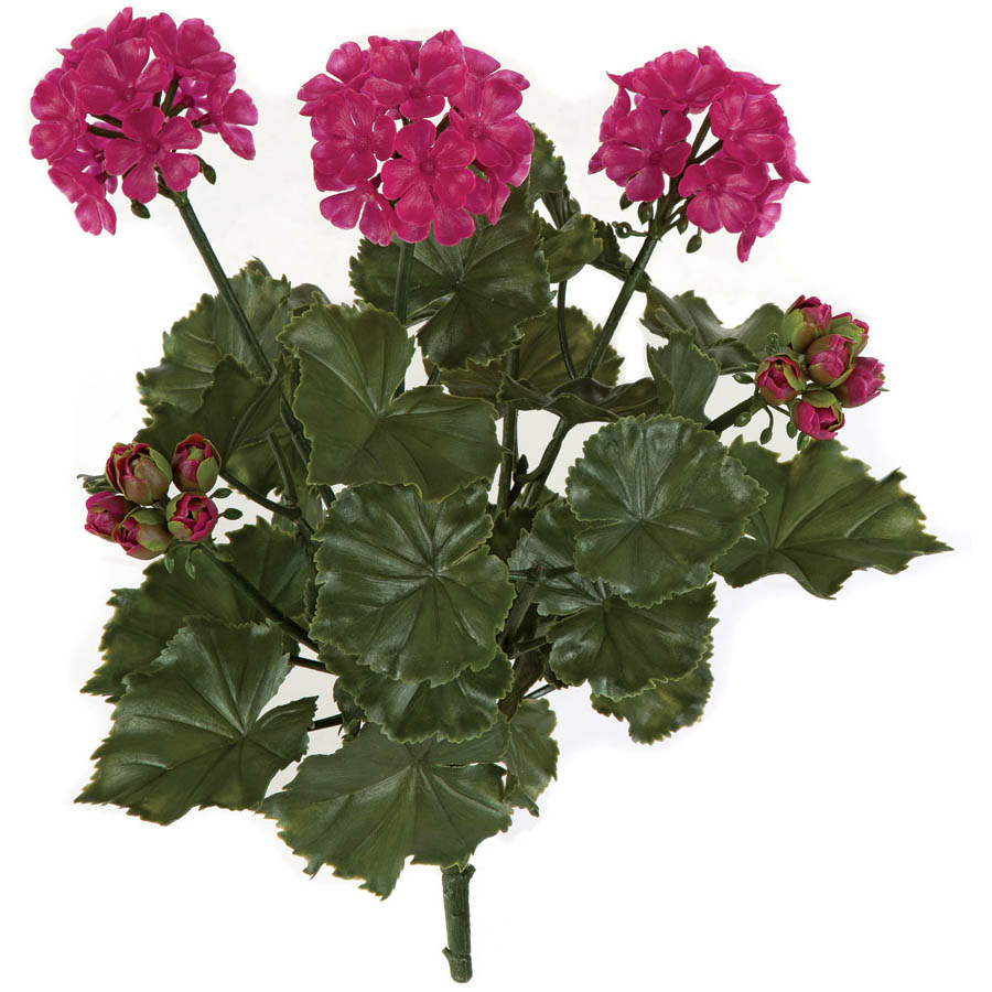 17 inch Artificial Outdoor Beauty Geranium Bush: Unpotted | A-144105