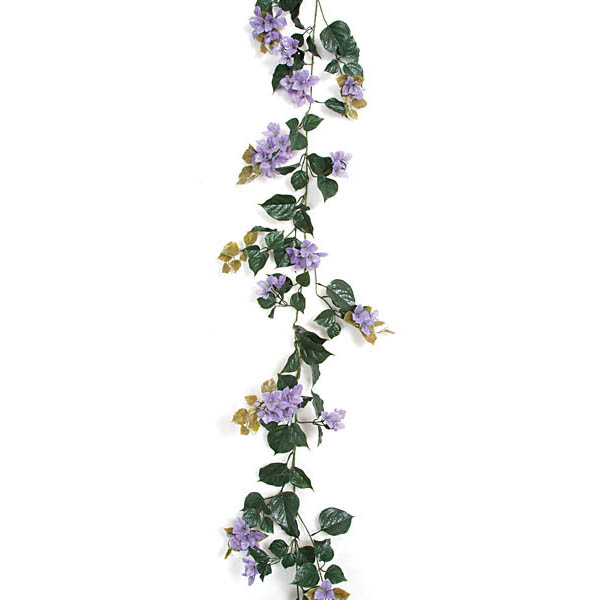 9.5 foot Outdoor Lavender/Purple Bougainvillea Garland (Set of 4) | A-62027