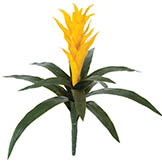 22 inch Outdoor Artificial Yellow Bromeliad: Unpotted