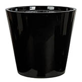 16H x 18W inch Gloss Black Fiberglass Planter: 16.5 inch Inside Dia.