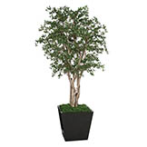 8 foot Artificial Oak Tree with Natural Trunks: Potted