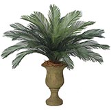 44 inch Outdoor Artificial Cycas Palm Cluster with 24 Fronds