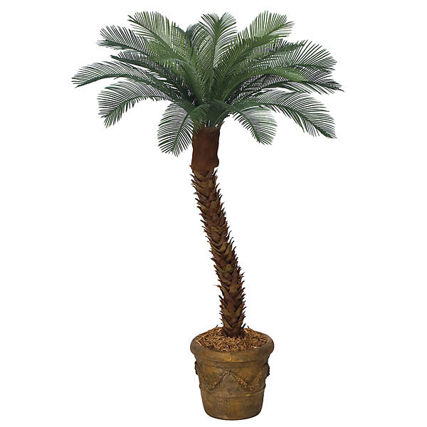 4 Foot Artificial Outdoor Cycas Palm With 18 Fronds & Polyblend Trunk