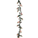 9.5 foot Outdoor Peach/Pink/Cream Bougainvillea Garland (Set of 4)