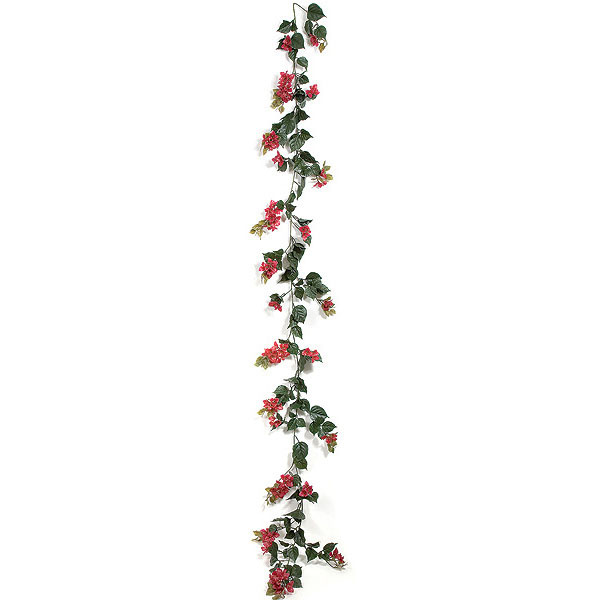 9.5 foot Outdoor Red Bougainvillea Garland (Set of 4) | A-62023