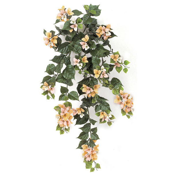 36 inch Artificial Outdoor Peach/Pink/Cream Bougainvillea: Unpotted | A ...