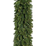 9 foot x 24 inch Pine Garland: Clear Lights