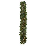 9 foot x 18 inch Sheridan Pine Garland: Clear Lights