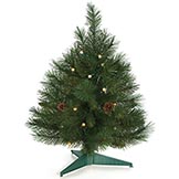 2 foot Mixed Pine Tree: B/O G12 LEDs (Set of 2)