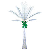 12.5 foot LED Palm Tree With Coconuts: White LEDs