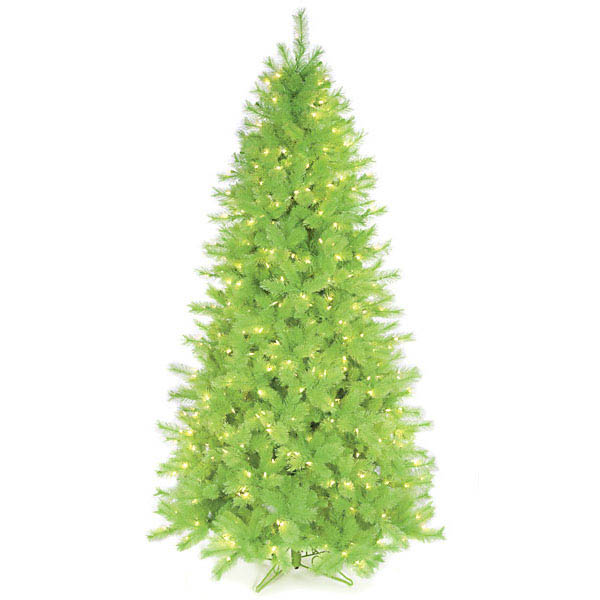 slim christmas tree with dual lights white and multicolored