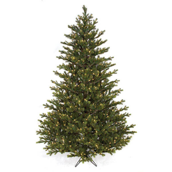 7.5 Foot English Fir Tree: Clear Leds