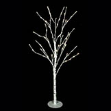 5 foot LED Birch Tree: White 5MM LEDs
