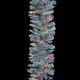 6 foot x 12 inch Iridescent Garland: Multi-Colored Lights