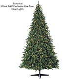 9 foot Full Winchester Pine Tree: Clear LEDs