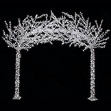 8.25 x 9.5 foot Acrylic Arch Tree w/ Shapeable Branches: White 5MM LEDs