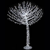 6 foot Acrylic Tree w/ Shapeable Branches: 864 White 5mm LED Lights