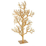 42 inch Gold Plastic Glittered Twig Tree
