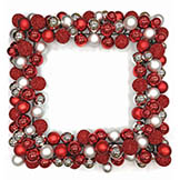 36 inch Mixed Ornament Ball Square Wreath