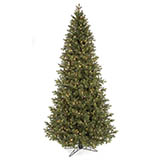 PE/PVC Slim English Fir Christmas Tree: Clear LEDs