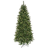 7.5 foot Fluff-Free Slim Monroe Pine Tree: Clear LEDs