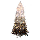 Slim Ombre Artificial Christmas Tree: Clear LEDs