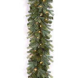 6 foot x 14 inch PE/PVC Mixed Spruce Garland: Clear LEDs