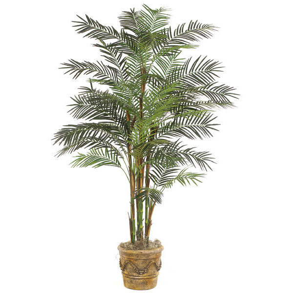 7 Foot Artificial Deluxe Reed Palm Tree: Potted