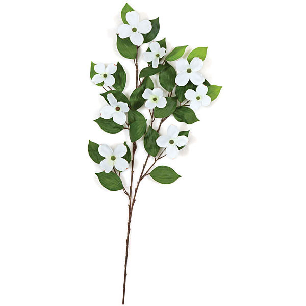 29 inch Artificial White Dogwood Branch (Set of 24) | P-741W