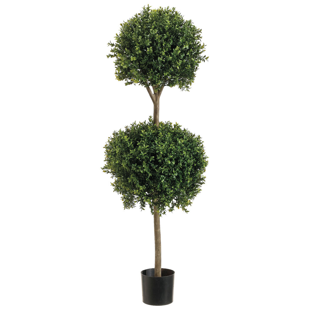 Pure Garden Artificial Podocarpus 36 Double Ball Faux Plant