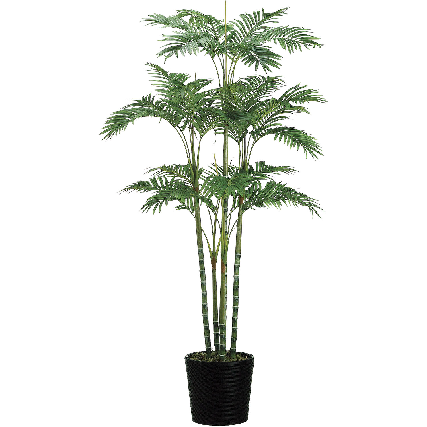 6 Foot Artificial Areca Palm In Bamboo Container