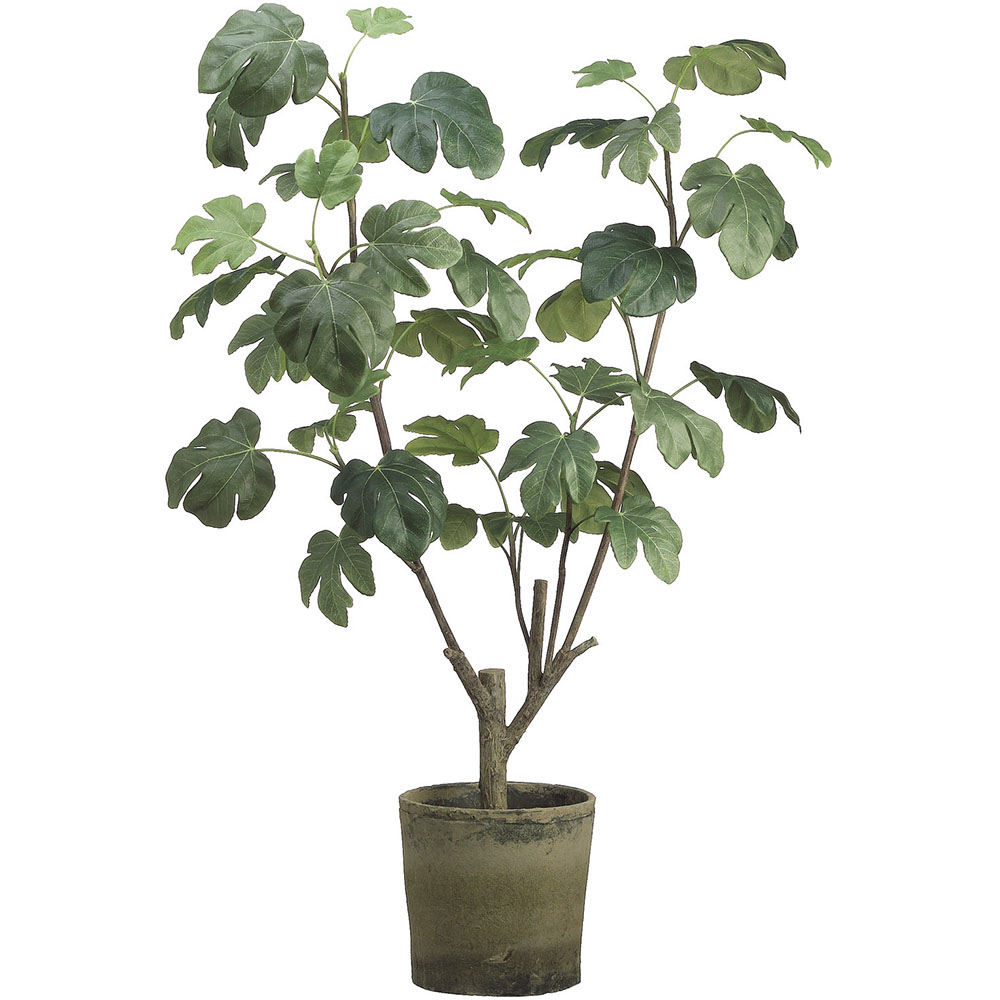 4 Foot Artificial Fig Plant In Clay Pot